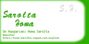 sarolta homa business card